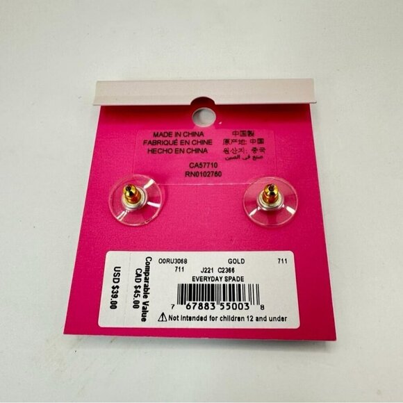 Kate Spade New York Earrings Signature Spade Mini Studs NWT - Picture 5 of 7